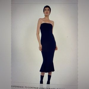 Norma Kamala strapless fishtail dress